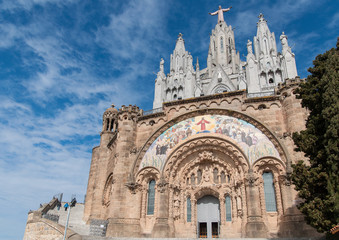 Fototapeta na wymiar Barcelona - Tibidabo - Sagrat Cor