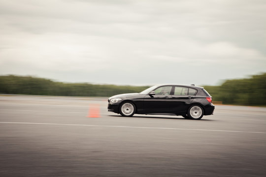 Car on a road full of dangerous bends