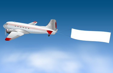 Flugzeug mit banner