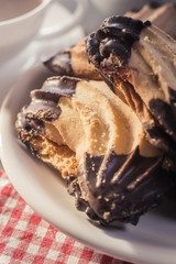 German bear paws cookies on a laid table