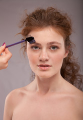 Fototapeta premium Makeup. Cosmetic. Base for Perfect Make-up.Applying Make-up