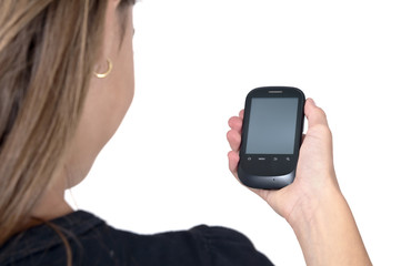 Looking mobile phone with clipping paths