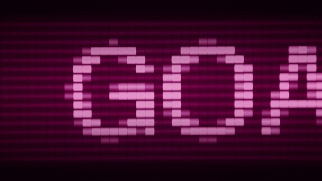GOAL - flickering scrolling text - colorful