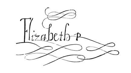 Fototapeta premium Elizabeth I (1533-1603) signature