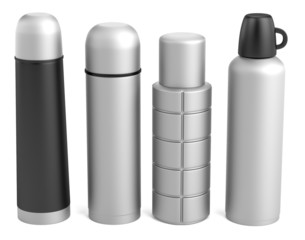 realistic 3d render of thermobottles