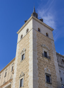 Historic building of the Alcazar of Toledo, Spain