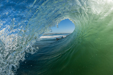 Obrazy na Szkle  Wave Hollow Tube Ride Surfer Angle