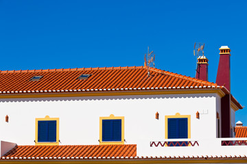 Unrecognizable Part of Residential House at Algarve, Portugal