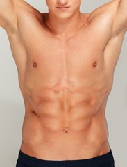 Young man's muscular torso