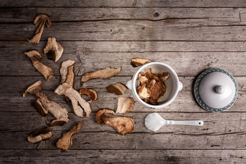 Dried Porcini Soaking