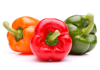 Sweet bell pepper isolated on white background cutout