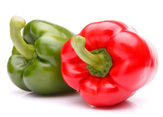Sweet bell pepper isolated on white background cutout