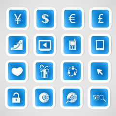 Social color Media Circles Icon, Network Vector