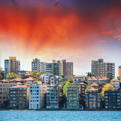 Fototapeta na wymiar Sydney, Australia. Classic homes over the ocean