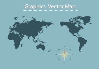 World map of vector Information Graphics