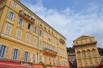Fototapeta na wymiar Vieux Nice, façade colorée