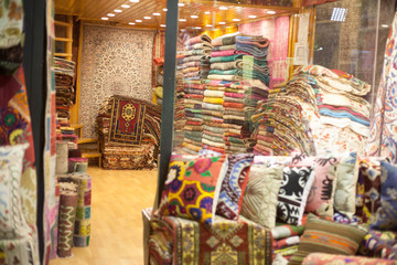 carpet stand at oriental market