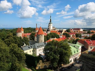 Fototapeta na wymiar Najlepiej z widokiem na Stare Miasto w Tallinie