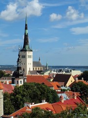Obraz premium Top-view of the Old Town of Tallinn