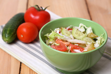 salad in dish