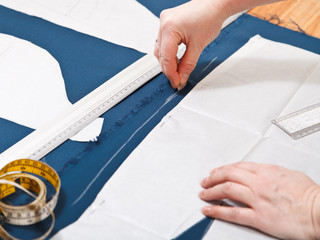 drawing of pattern for cutting dress