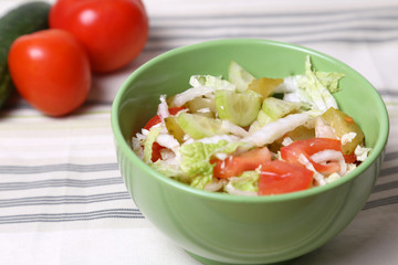 salad in dish