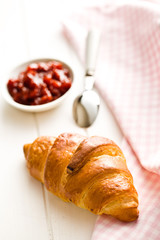 croissant and jam