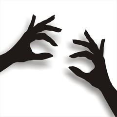 halten zeigen vorführen hände finger vektor grafik