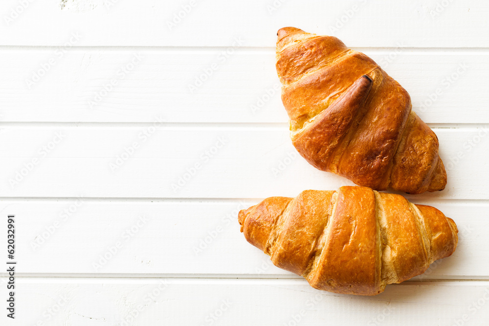 Wall mural two croissants