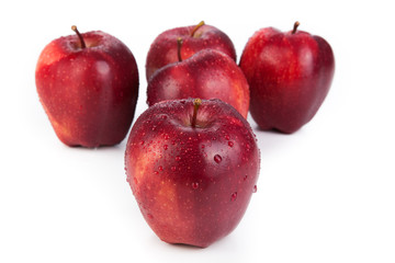 maroon apples closeup