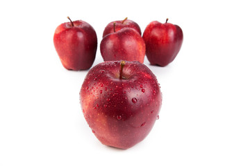 maroon apples closeup