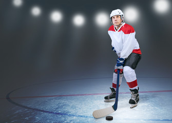 Hockey player on the ice
