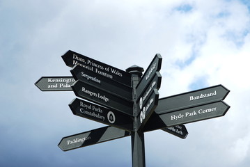 Wegweiser in London