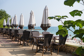 Sea view terrace of the luxury hotel