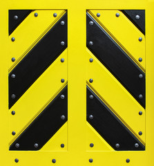 Wooden black and yellow gate