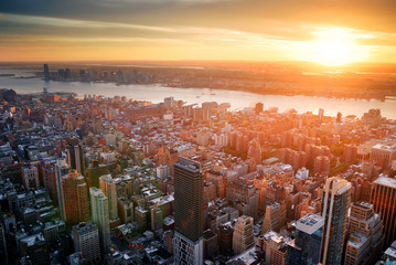 Fototapeta premium New York City sunset