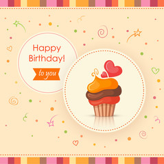 Birthday card with cake