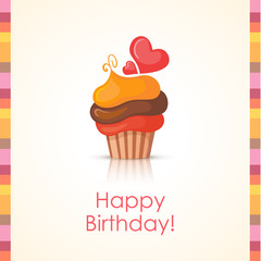 Birthday card with cake