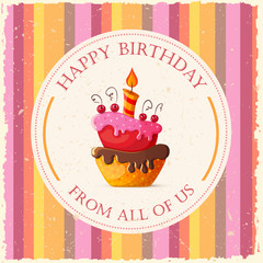 Birthday card with cake