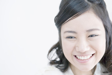 Naklejka premium smiling woman