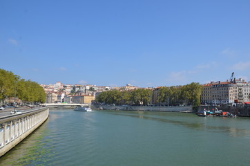 Obraz premium Lyon, pont, vue générale