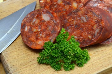 Tasty chorizo sausage