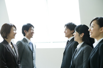 smiling boss and new employee