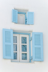 Fototapeta premium Greece window santorini style