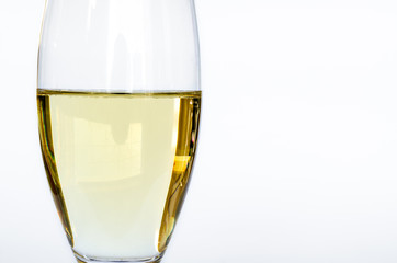 Isolated glass of white wine