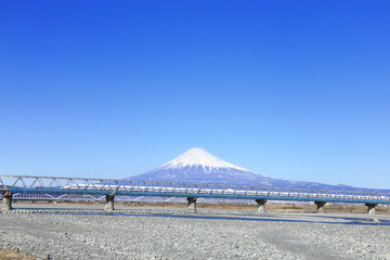 富士山と新幹線