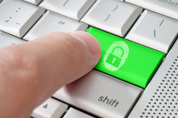 Fingerprint locked  left on keyboard hack concept