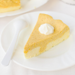 Crustless Pumpkin and Quark (Cottage Cheese) Cheesecake