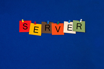 Server, sign series for technology, web, mail and file servers.