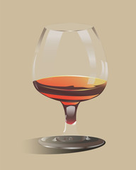 glass goblet filled with delicious alcohol